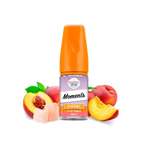 Peach Bubble - Dinner Lady Salts Ice Moments | 30ML Vape Juice | 30MG,50MG