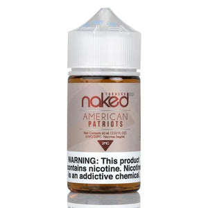 American Patriots - Naked 100 Tobacco | 60ML Vape Juice | 3MG, 6MG, 12MG | Vape Paradise