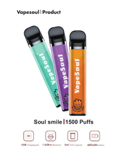 Load image into Gallery viewer, VapeSoul Smile II Rechargable Disposable Vape (1500Puffs) India
